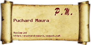 Puchard Maura névjegykártya